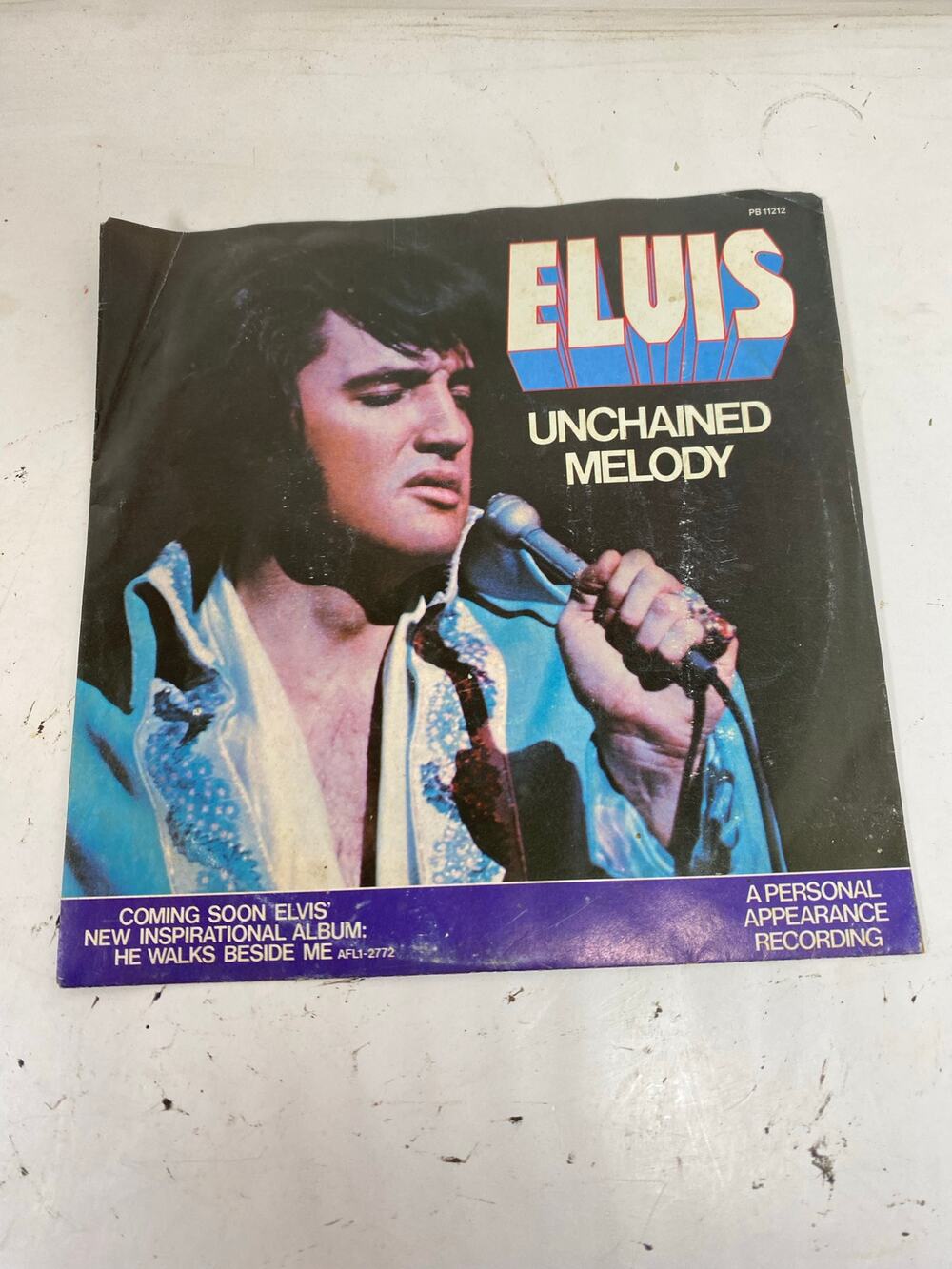 Elvis Presley's 1978 45 RPM single "Unchained Melody" / "Softly, As I Leave You